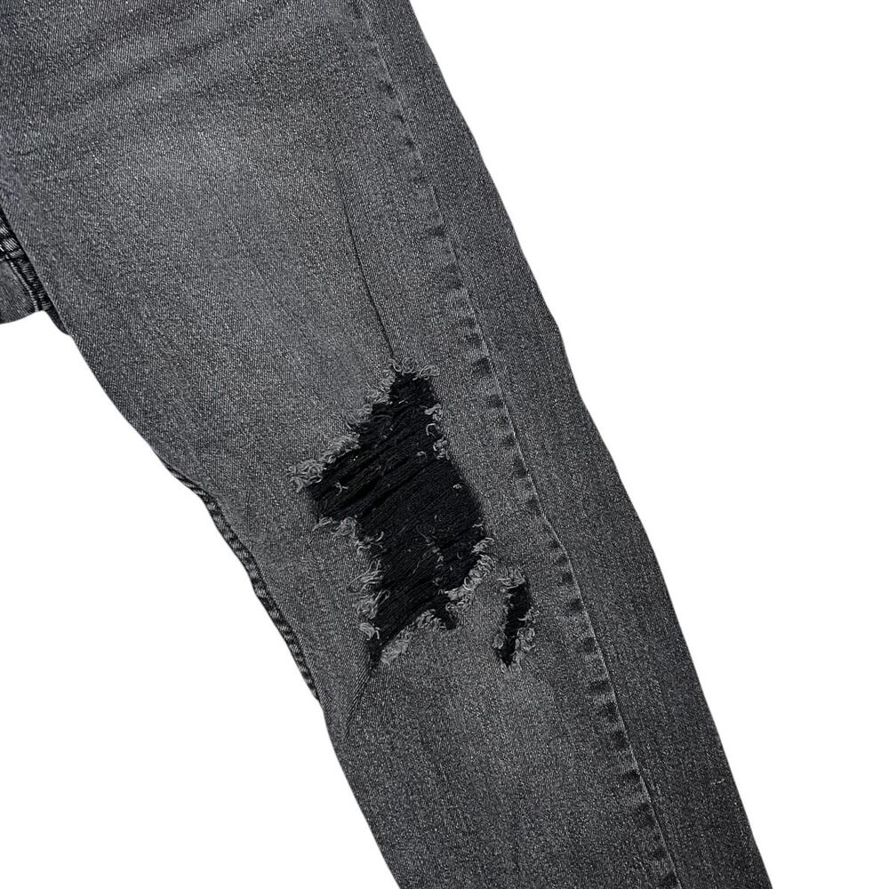 Wilde fable high rise mom jeans black distressed ankle length size 4 casual - Picture 3 of 6